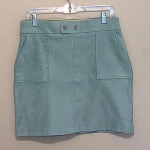 Inc Faux Suede Green Mist Skirt Size Medium